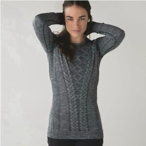 Lululemon Rest Less Pullover (Second Release) Heathered Black Sz 4